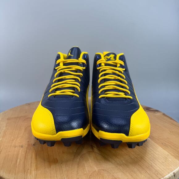Mens 16 - Jordan 12 Savage 3 UM P 'University of Michigan'‎ PE Football Cleats - Picture 2 of 8